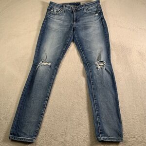 AG Adriano Goldschmied The Legging Ankle Jeans Women 28R Super Skinny Distressed